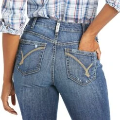 Ariat Ladies REAL Rebecca High Rise Boot Cut Jeans 10036098 7 Ariat Ladies REAL Rebecca High Rise Boot Cut Jeans 10036098 -Western Belle Deals 10036098 03