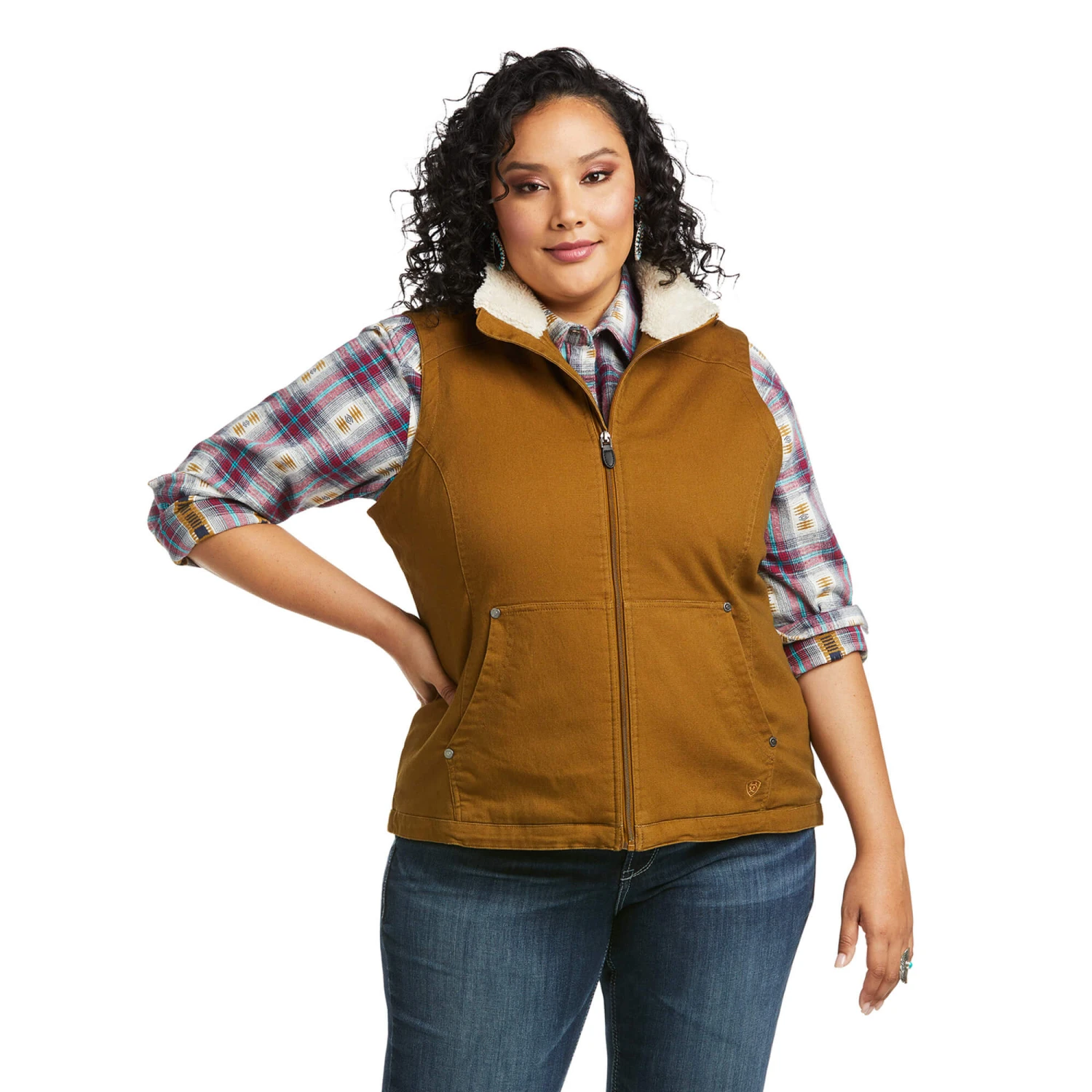 Ariat Ladies REAL Outlaw Kelp Forest Full Zip Vest 10037452 4 Ariat Ladies REAL Outlaw Kelp Forest Full Zip Vest 10037452 - Image 4