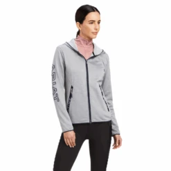 Ariat® Ladies Byron Full Zip Heather Grey Hooded Jacket 10039590