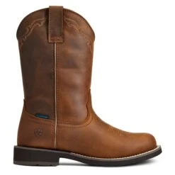 Ariat Ladies Delilah Brown Round Toe Waterproof Boots 10040272 -Western Belle Deals 10040272 4