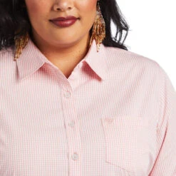 Ariat® Ladies R.E.A.L™ Bridal Rose & White Button Down Shirt 10040581 -Western Belle Deals 10040581 01 plus