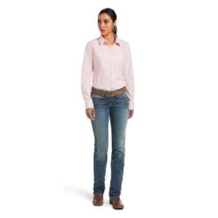 Ariat® Ladies R.E.A.L™ Bridal Rose & White Button Down Shirt 10040581 -Western Belle Deals 10040581 full