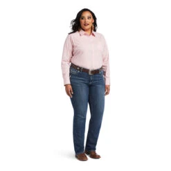 Ariat® Ladies R.E.A.L™ Bridal Rose & White Button Down Shirt 10040581 -Western Belle Deals 10040581 full plus