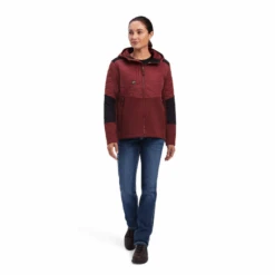Ariat® Ladies Rebar Cloud 9 Insulated Maroon Jacket 10041444 -Western Belle Deals 10041444a