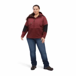 Ariat® Ladies Rebar Cloud 9 Insulated Maroon Jacket 10041444 -Western Belle Deals 10041444b
