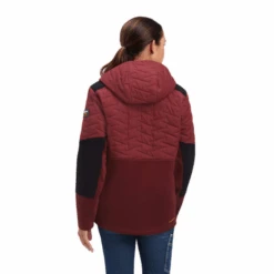 Ariat® Ladies Rebar Cloud 9 Insulated Maroon Jacket 10041444 -Western Belle Deals 10041444c