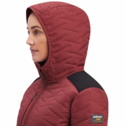 Ariat® Ladies Rebar Cloud 9 Insulated Maroon Jacket 10041444 -Western Belle Deals 10041444e