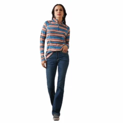 Ariat® Women's Laguna 1/4 Zip Horizon Serape Pullover 10041453 -Western Belle Deals 10041453b