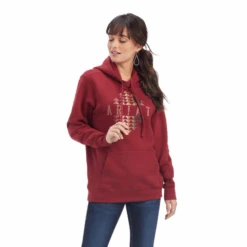 Ariat® Ladies R.E.A.L™ Beartooth Rouge Red Pullover Hoodie 10041633