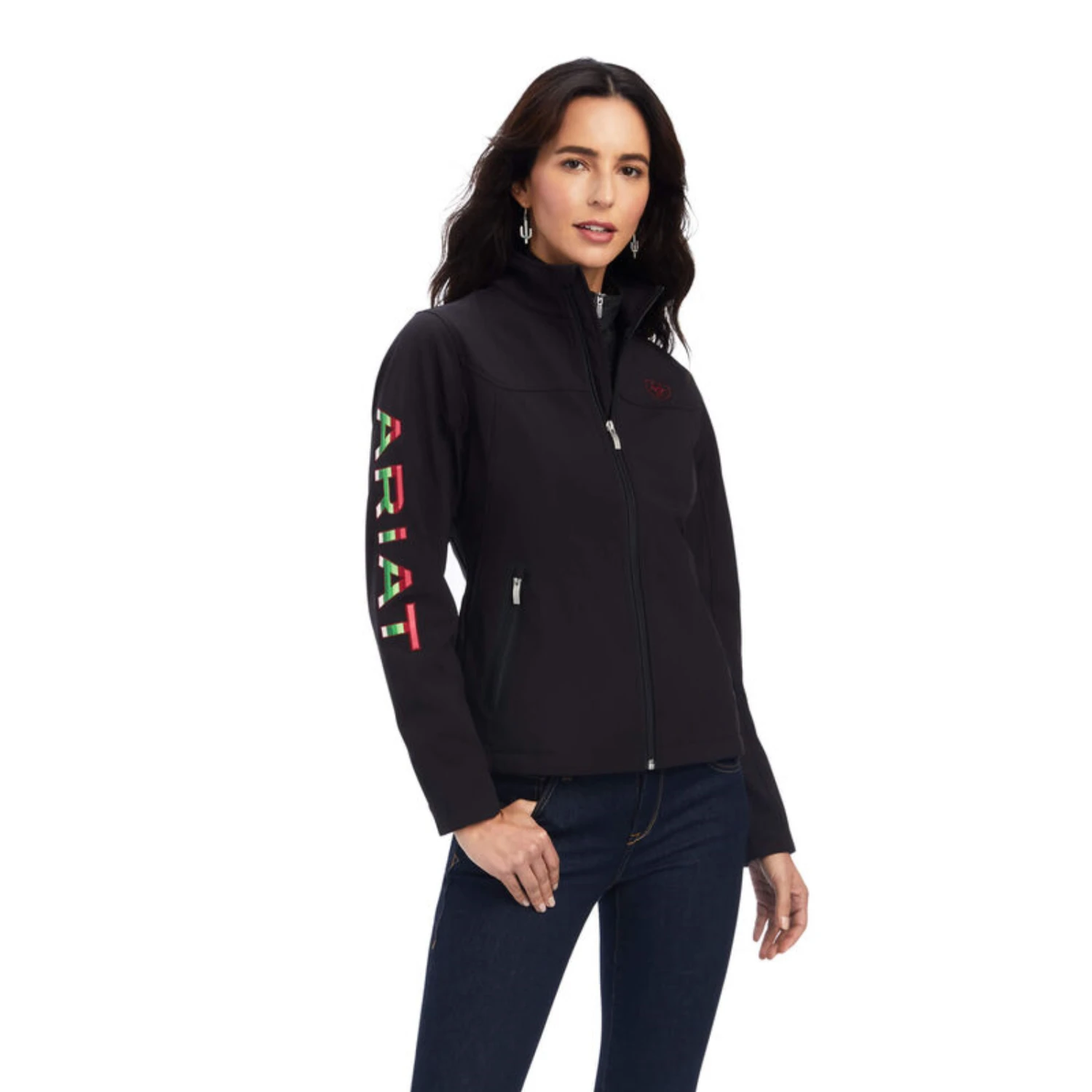 Ariat® Ladies Rosas Team Softshell Black Jacket 10042115 1 Ariat® Ladies Rosas Team Softshell Black Jacket 10042115