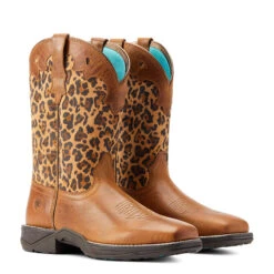 Ariat® Ladies Anthem Savanna Tortuga & Leopard Print Tan Boots 10044410 -Western Belle Deals 10044410 pair