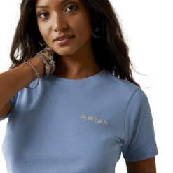 Ariat® Ladies Gila River Light Blue T-Shirt 10045446 -Western Belle Deals 10045446b