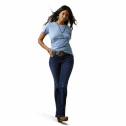 Ariat® Ladies Gila River Light Blue T-Shirt 10045446 -Western Belle Deals 10045446d