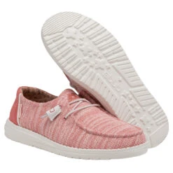 Hey Dude Ladies Wendy Stretch Coral Pearl Slip On Shoe 121415071 9 Hey Dude Ladies Wendy Stretch Coral Pearl Slip On Shoe 121415071 -Western Belle Deals 121415071 WENDY STRETCH CORAL PEARL LEFT 33