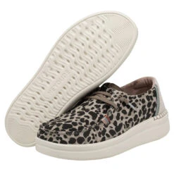 Hey Dude Ladies Wendy Ride Platform Jungle Beige Slip On Shoes 121940570 -Western Belle Deals 121940570 WENDY RISE JUNGLE BEIGE LEFT 3