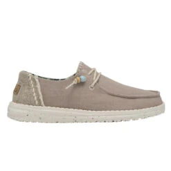 Hey Dude Ladies Wendy Natural Rose Grey Slip On Shoes 122155005 -Western Belle Deals 122155005 WENDY NATURAL ROSE LEFT 11