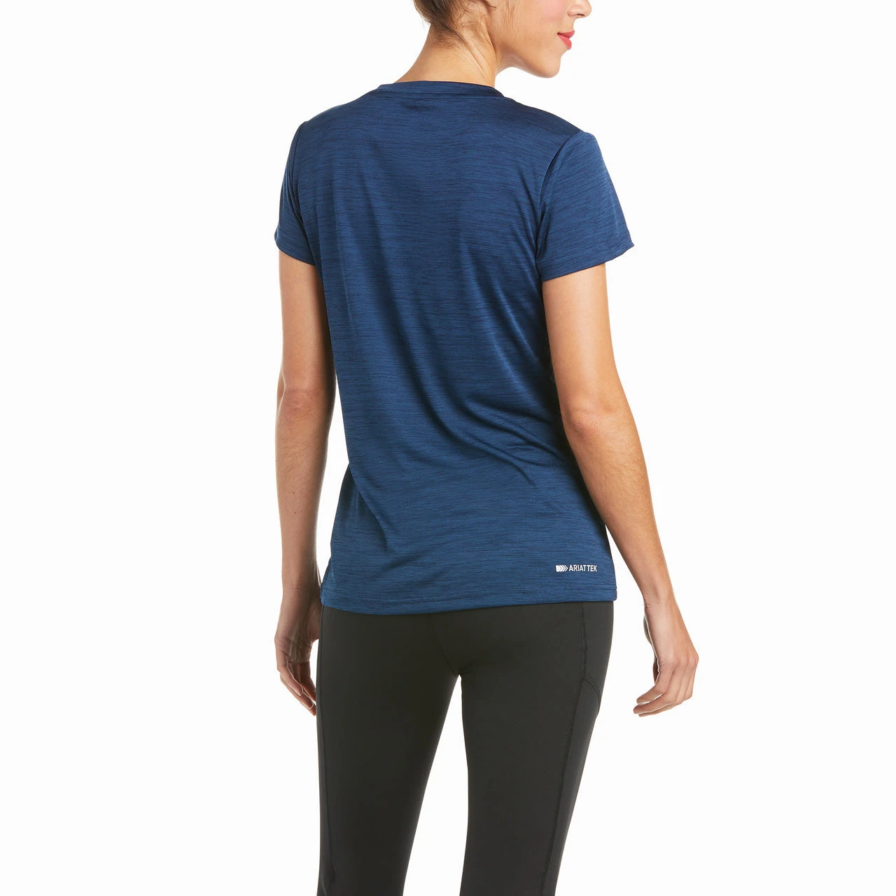 Ariat Ladies Performance Laguna Navy Logo Short Sleeve Shirt 10035511 2 Ariat Ladies Performance Laguna Navy Logo Short Sleeve Shirt 10035511 - Image 2