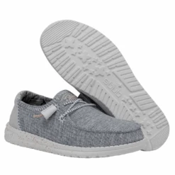 Hey Dude® Ladies Wendy Star Azora Grey Slip On Shoes 40080-4LM 10 Hey Dude® Ladies Wendy Star Azora Grey Slip On Shoes 40080-4LM -Western Belle Deals 40080 4LM 2