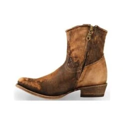 Corral Boots Corral Ladies Eudora Chocolate-Tan Lamb Abstract Shortie Boots C1064 -Western Belle Deals 57 4a22ee83 9cf1 467e a384 67b394b1e722