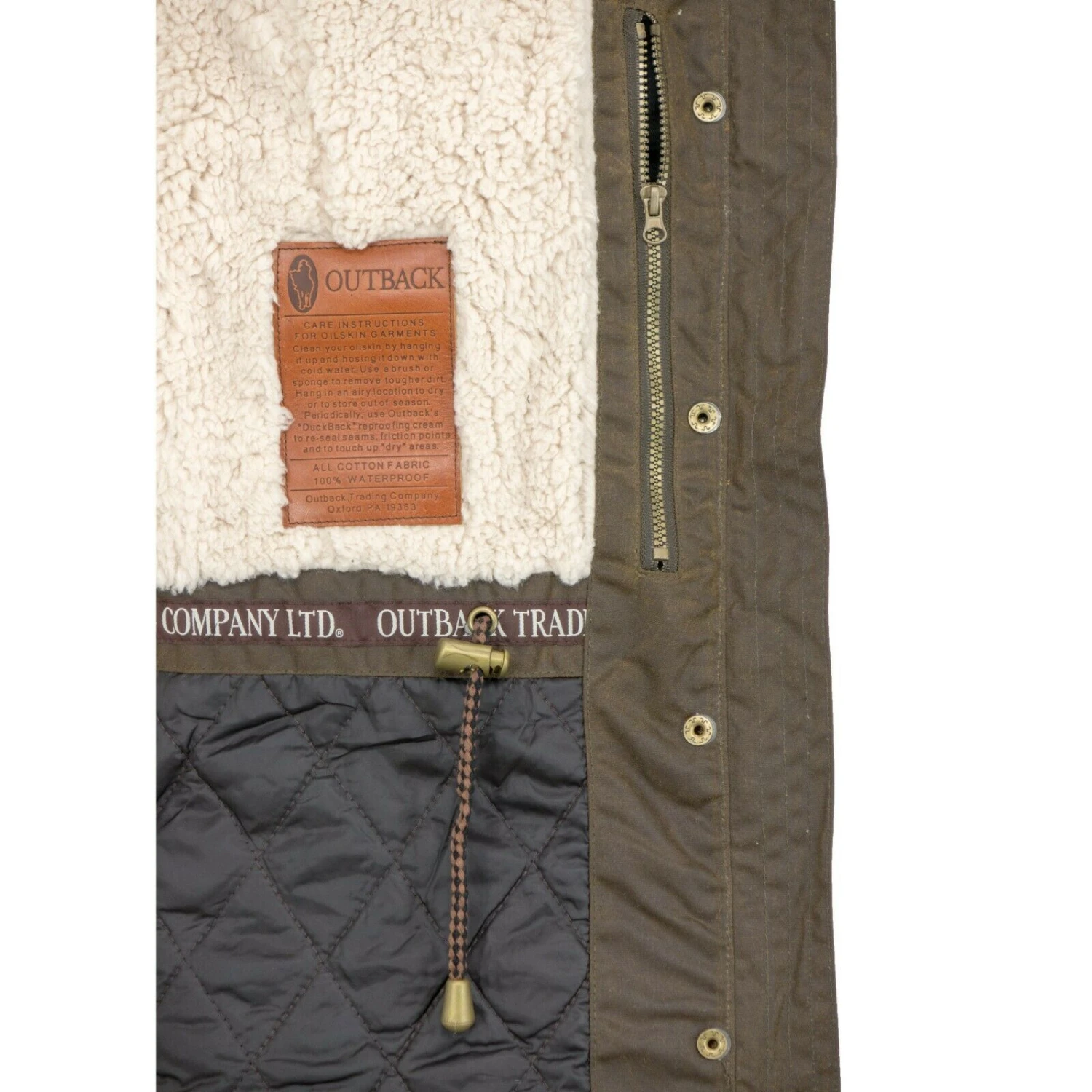 Outback Trading Company Ladies Adelaide Oilskin Jacket 2185-BNZ 5 Outback Trading Company Ladies Adelaide Oilskin Jacket 2185-BNZ - Image 5