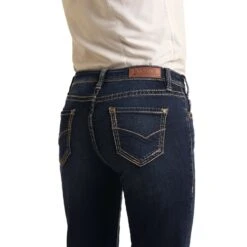 Rock & Roll Denim Ladies Riding Boot Cut Denim Jeans W7-4166 -Western Belle Deals 57 d0120f57 b7e9 4ef7 9a4d 5d10b153e564