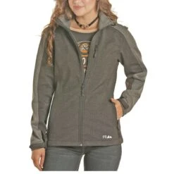 Powder River Outfitters Ladies Grey Softshell Jacket 52-6672-03