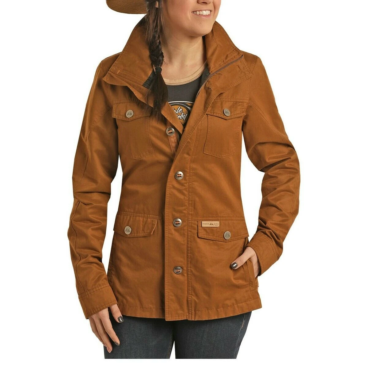 Powder River Outfitters Ladies Brass Rancher Jacket 52B6755-70 1 Powder River Outfitters Ladies Brass Rancher Jacket 52B6755-70