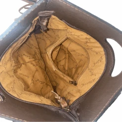 American Darling® Cowhide Floral Embossed Bull Branded Bag ADBGS146AR -Western Belle Deals ADBGS146ARB