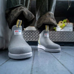 XTRATUF Ladies Ankle Deck Sport Gray & Yellow Boots ADSW-108 -Western Belle Deals ADSW108 9 EXTRALARGE