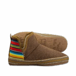 Ariat Ladies Fleece Brown & Serape Stripe Bootie Slipper AR2238-211