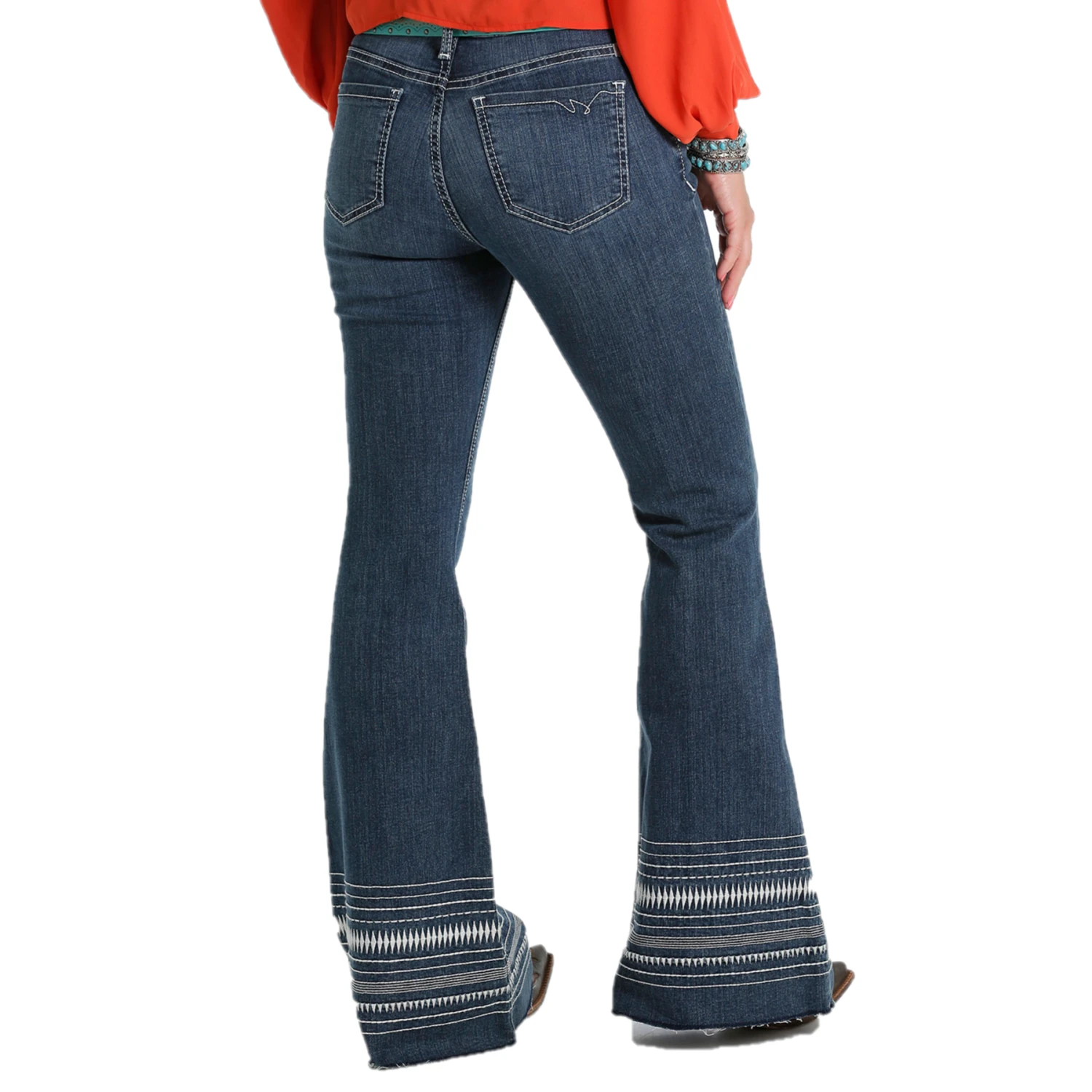 Cruel Denim® Ladies Hannah Super Flare Dark Stonewash Jeans CB70254071 2 Cruel Denim® Ladies Hannah Super Flare Dark Stonewash Jeans CB70254071 - Image 2