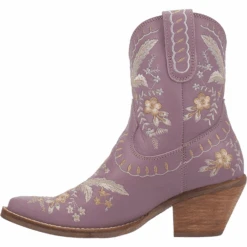 Dingo® Ladies Primrose Floral Print Lavender Western Bootie DI748-PU4 -Western Belle Deals DI748 PU4 2