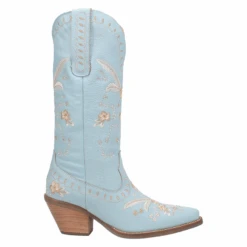 Dingo Ladies Full Bloom Blue Almond Round Toe Boots DI939-BLOOM -Western Belle Deals DI939b