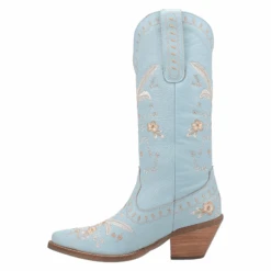 Dingo Ladies Full Bloom Blue Almond Round Toe Boots DI939-BLOOM -Western Belle Deals DI939c