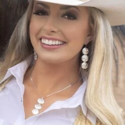 Montana Silversmiths® Hailey's Conchos Earrings ER5387 -Western Belle Deals ER5387 mod