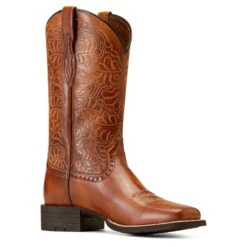 Ariat® Ladies Round Up Remuda Naturally Rich Western Boot 10019905 -Western Belle Deals F17 WMS WEST 10019905 medial