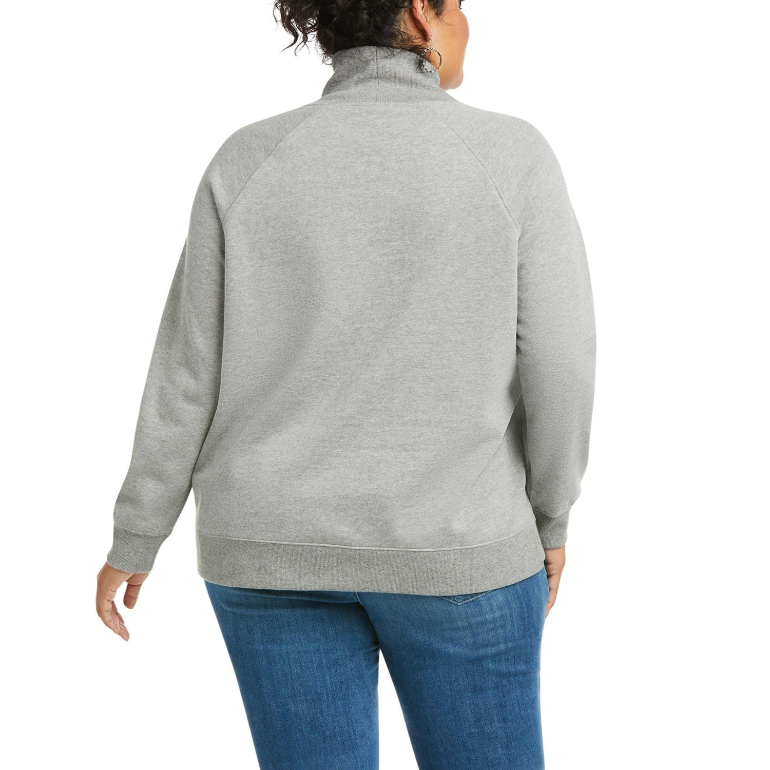 Ariat Ladies REAL Crossover Heather Gray Sweatshirt 10037572 4 Ariat Ladies REAL Crossover Heather Gray Sweatshirt 10037572 - Image 4