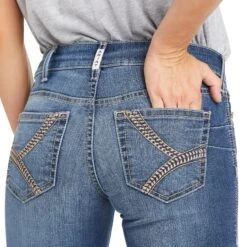 Ariat® Ladies Catalina REAL Perfect Rise Straight Leg Jeans 10037952 7 Ariat® Ladies Catalina REAL Perfect Rise Straight Leg Jeans 10037952 -Western Belle Deals F21 WMS WEST 10037952 detail04