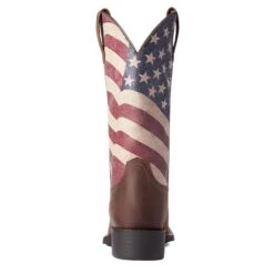 Ariat Ladies Round Up Patriot Stars & Stripes Western Boots 10038397 -Western Belle Deals F21 WMS WEST 10038397 heel