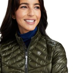 Ariat® Ladies IR Forest Mist Ideal Down Jacket 10041379 6 Ariat® Ladies IR Forest Mist Ideal Down Jacket 10041379 -Western Belle Deals F22 WMS ENGL 10041379 detail01