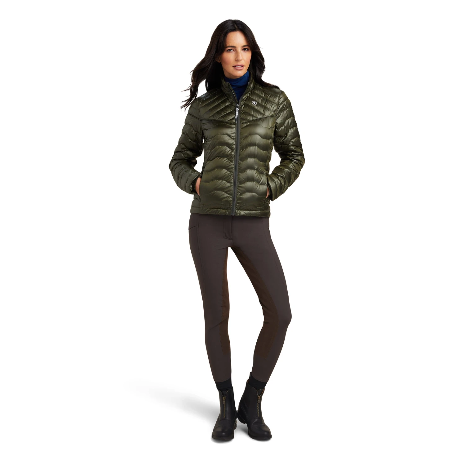 Ariat® Ladies IR Forest Mist Ideal Down Jacket 10041379 4 Ariat® Ladies IR Forest Mist Ideal Down Jacket 10041379 - Image 4