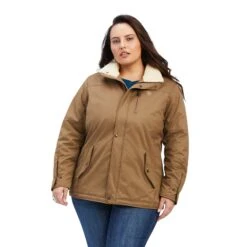 Ariat Ladies R.E.A.L.™ Grizzly Conceal Carry Cub Brown Jacket 10041587 -Western Belle Deals F22 WMS WEST 10041587 front plus