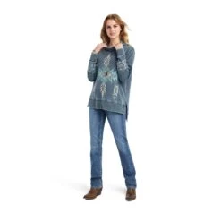 Ariat® Ladies Alo Vera Midnight Navy Hoodie 10042312 -Western Belle Deals F22 WMS WEST 10042312 full
