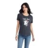 Ariat® Ladies "Cow Gal" Charcoal Heather Graphic T-shirt 10042716
