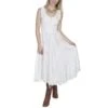 Scully Ladies Lace-Up Front Ivory Sleeveless Dress HC118-IVO