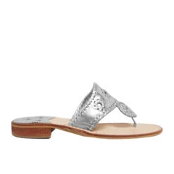 Jack Roger Ladies Slip On Silver Sandals 1219SN0001040-SLVR -Western Belle Deals JR JacksFlatSandalSilverSlvr B WhiteBackgroundcopy 500x 1