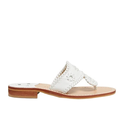 Jack Roger Ladies Slip On White Sandals 1219SN0001100-WHT 3 Jack Roger Ladies Slip On White Sandals 1219SN0001100-WHT - Image 3