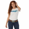 Wrangler® Ladies Western Fashion Bright White T-shirt LWK004W