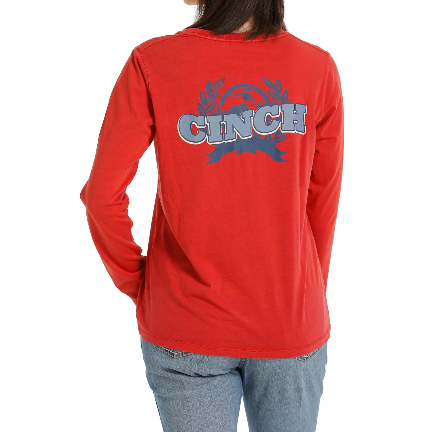 Cinch® Ladies Logo Graphic Red T-Shirt MSK7895005 1 Cinch® Ladies Logo Graphic Red T-Shirt MSK7895005