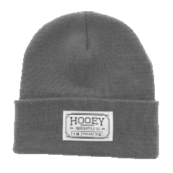 Hooey Unisex Mercantile Patch Light Grey Beanie 2050GY